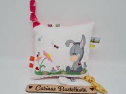Musical Toy, Donkey, Baby Musical Toy With A Requested Melody, Personalized Pillow, Birth Gift, Pillow Name