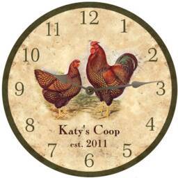Chicken Clock - Personalized & Rooster Clock - thumbnail 3
