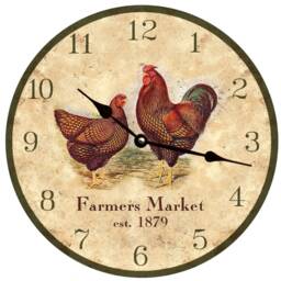 Chicken Clock - Personalized & Rooster Clock - thumbnail 1