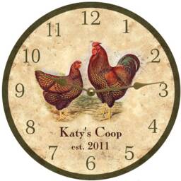Chicken Clock - Personalized & Rooster Clock - thumbnail 2