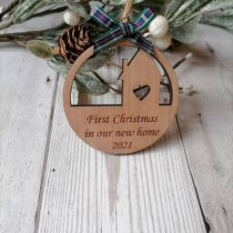 Christmas Decoration, New Home, First in Our Personalised Bauble - thumbnail 2