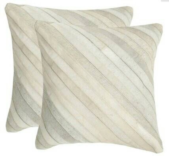 Raw Leather Argentina - Free Shipping Cowhide Patchwork Cushions Handmade 22