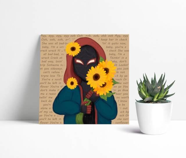 Spider Man Into The Verse - Miles Morales/Sunflower Boy Art Print - Wall Decor Print Hight Quality Digital Illustration - image 1