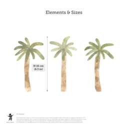 Palm Trees Fabric Wall Stickers. Removable & Reusable - thumbnail 3