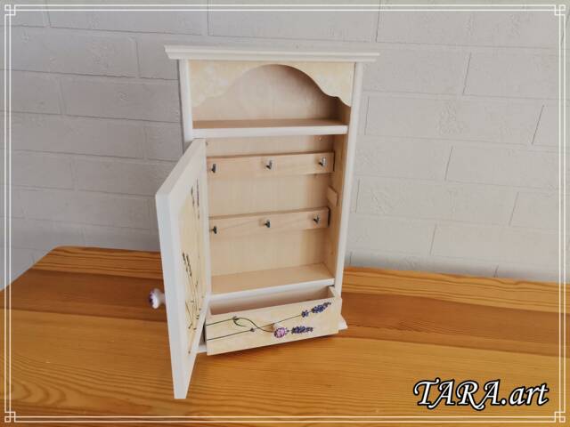 Decoupage Key Box Lavender Flower Wooden Holder by Etsy | uFurnish.com