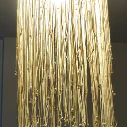 Macrame Chandelier Hanging, Boho Lighting, Decorative Ceiling Art - thumbnail 3