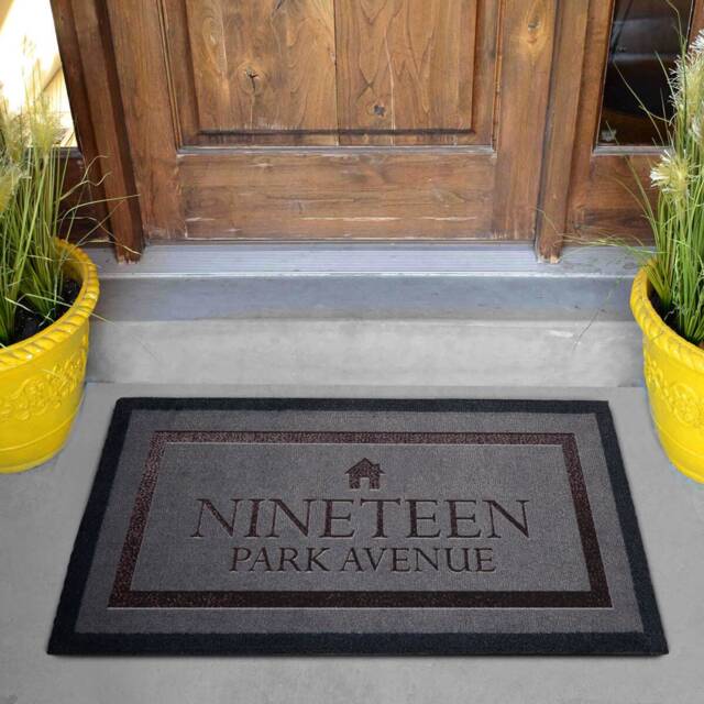 House Number Grey Doormat - Personalised Doormats Boutique Gifts - image 1
