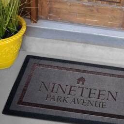 House Number Grey Doormat - Personalised Doormats Boutique Gifts - thumbnail 2