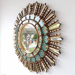 "Peruvian Mirrors ""Turquoise Lima 50 cm" - thumbnail 3