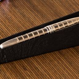 Burl Wood Pen Rest Handmade Desk Organizer, Oak Accents - thumbnail 3