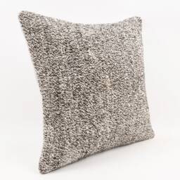 Handmade Turkish Kilim Pillow Embroidered Wool Cushion Cover - 18''x18'' - thumbnail 3
