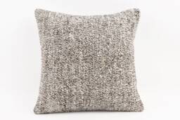 Handmade Turkish Kilim Pillow Embroidered Wool Cushion Cover - 18''x18''