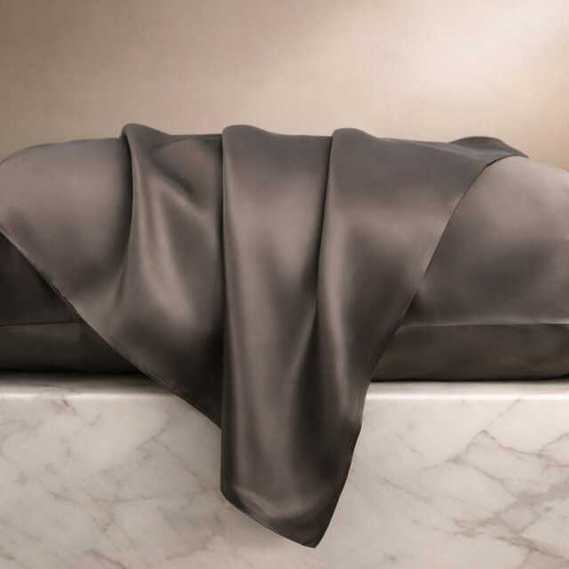 Silk Pillowcase For Men - 22 Momme Mulberry - Queen Envelope Closure Cooling, Minimal Bedding - image 1