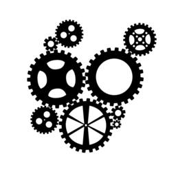 Steampunk Industrial Gears Collection - Wall Decal Custom Vinyl Art Stickers - thumbnail 3