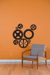 Steampunk Industrial Gears Collection - Wall Decal Custom Vinyl Art Stickers - thumbnail 1