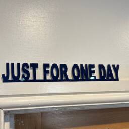 We Can Be Heroes Just For One Day Acrylic Sign Wall, Shelf Or Doorframe David Bowie Fans Door Topper - thumbnail 2