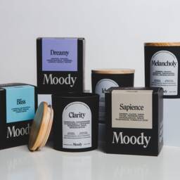 Bliss - Cypress, Eucalyptus, Mint, Pine, Smoke, Tonka Bean Candle Coconut Wax Wood Wick - thumbnail 4