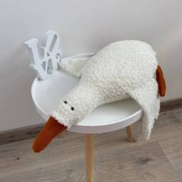 Personalized Goose Faux Fur Pillow Nursery Decor Gift - thumbnail 4