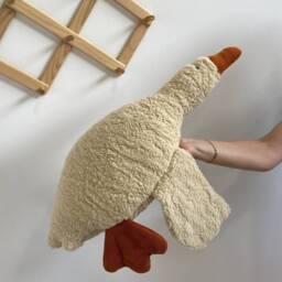 Personalized Goose Faux Fur Pillow Nursery Decor Gift - thumbnail 2