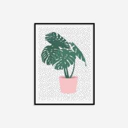 Monstera Deliciosa Print - Cheeseplant Print, Houseplant Colourful Children's Wall Art, Plant Lover Gift, Nursery Prints, Art - thumbnail 2