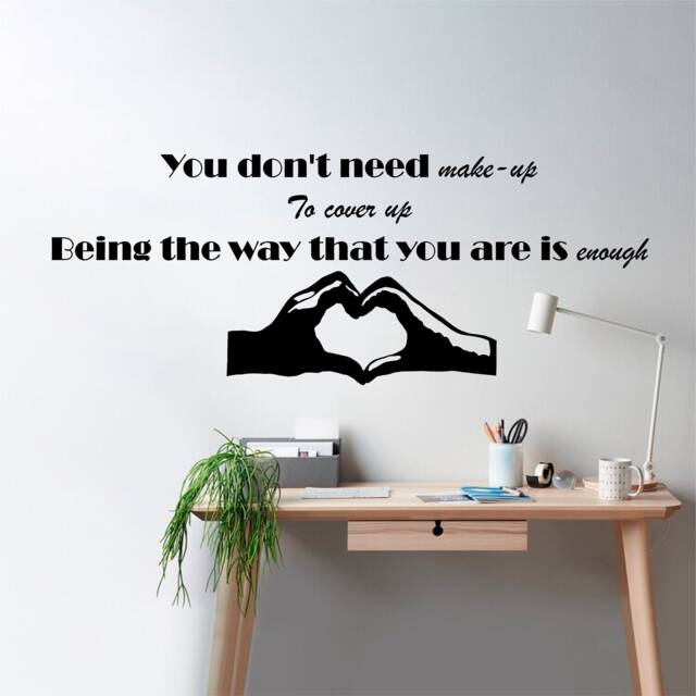 You Don't Need Make-Up - 0367, Wall Art Decal, Transfer, Mural, Sticker, 75 Colours, 5 Sizes, Interior Or Exterior Use , Easy To Apply - image 1