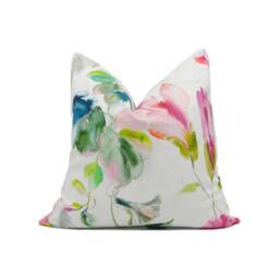 Designers Guild - Japanese Magnolia Fuchsia Watercolour Floral Cushion Cover Handmade Throw Pillow Designer Home D??cor - thumbnail 1