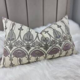 Mackintosh Art Deco Cushion Cover Belle Epoque Rose Pearl/Lilac Lumbar Pillow Sham Charles Rennie Nouveau 1920S Scottish Style