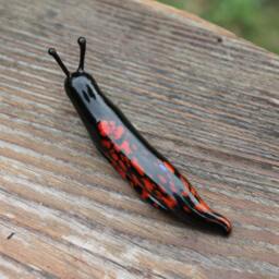 Spotted Slug Glass Sculpture Glass Slug Lampwork Glass Animals Handcrafted Snail - thumbnail 3
