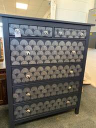 Large Chest Of Drawers Painted Bespoke Stencilled