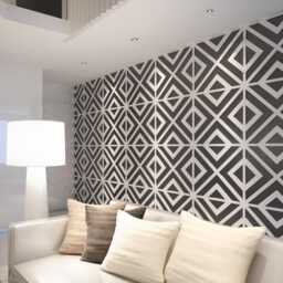 Mid Century Wall Art, Geometric Modern, Minimalist, Fretwork, Decor, Panels, Decor - Skupm3Dp - thumbnail 1