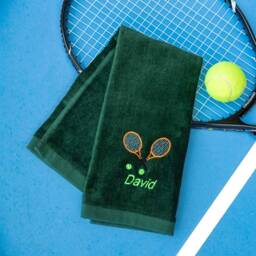 Customized Tennis Towel With Name, Gift For Players, Monogram Towel, Personalized Gifts, Sport Sweat Special Lovers - thumbnail 2