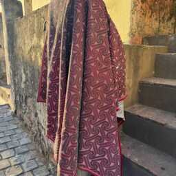 Traditional Indian Kantha Throw Handcrafted Embroidery Carpet Design Piece - thumbnail 3