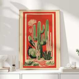 Cactus Print, Mexican Art, Decor, Painting, Wall Home Art Print - thumbnail 1