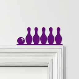 Door Topper Bowling Pins & Ball Various Colours Top Of Decorative Sign - Novelty Wall Decor, Frame Art, Art - thumbnail 4