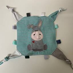 Personalized Cuddly Blanket Donkey Gift For Birth Baby Desired Name - thumbnail 2