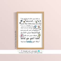 Encouragement Quote, Motivational Print, Girl Boss Self Confidence Gift, New Adventure Job Life Quotes Unframed - thumbnail 2