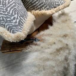 Zebra Print Linen Cushion, Cushion Cover, Fringe Trimming, Boho Home Decor, Bohemian, Throw Living Room, Eclectic - thumbnail 3