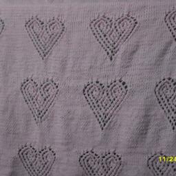 Knitted Pink Hearts Baby Girl Blanket - thumbnail 3