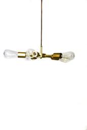 5 Arm Simply Modern & Vintage All Brass Sun Burst Chandelier - thumbnail 3