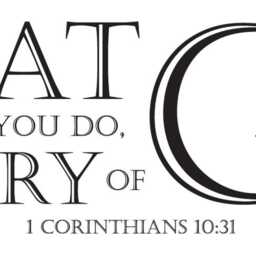 "Vinyl Wall Art Decal - 1 Corinthians 1031 ""Therefore, Whether You Eat Or Drink, Whatever Do, Do All To The Glory Of God." - thumbnail 2