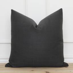 Black Outdoor Pillow Cover Patio Outside Weatherproof Indoor Pillows - Thomas - thumbnail 1