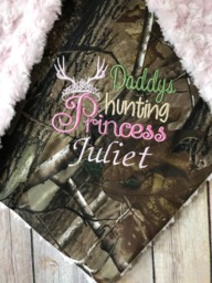 Baby Blanket Personalized Camo Girl, Daddy's Girl Princess