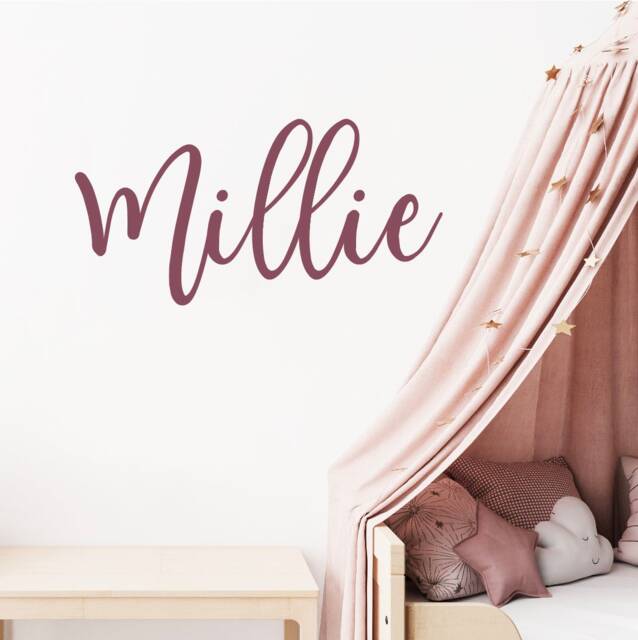 Personalized Wall Sticker, Girls Room Decor, Above Crib Name Sign, Vinyl Decal, Nursery Custom Sticker Monogram - image 1
