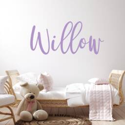 Personalized Wall Sticker, Girls Room Decor, Above Crib Name Sign, Vinyl Decal, Nursery Custom Sticker Monogram - thumbnail 3