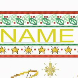 Personalized Christmas Stocking With Embroidered Angel Cross Stitch Xmas Stockings Handmade Cross-Stitched New Year's Dekor Made To Order - thumbnail 2
