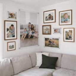 Personalised Acrylic Floating Picture Frame Wall Mount, Clear Photo With Steel Standoffs, Family Gallery Decor Gift For Couples - thumbnail 3
