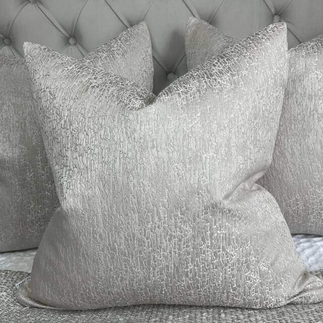 Blake Luxury Textured Cushion Cover Shell Grey Designer Fabric Pillow Case Handmade Double Sided Sofa Bed Bill Beaumont - image 1