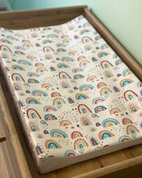 Rainbow Baby Changing Mat, Wedge Baby Changing Mat, Anti Roll Change Rainbow Decor, Mat - thumbnail 1