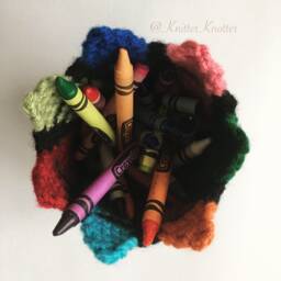 Colorful Crayon Holder Pattern - Crochet Organizer Storage Back To School Pencil Desktop - thumbnail 3