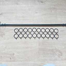 Curtain Rail Set Upwrought Iron - Forged Steel Hand Made in UK + Free Fitting Kit - thumbnail 3